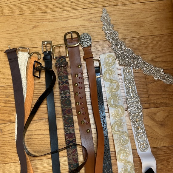Belt Bundle 12 belts cloth leather vegan - Picture 2 of 3